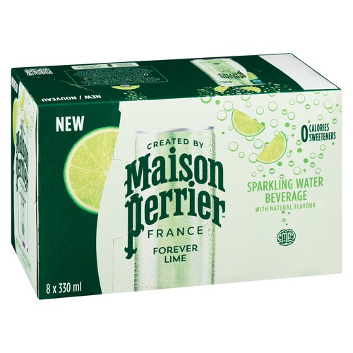 Maison Perrier Sparkling Water Lime 8 x 330 ml (cans)