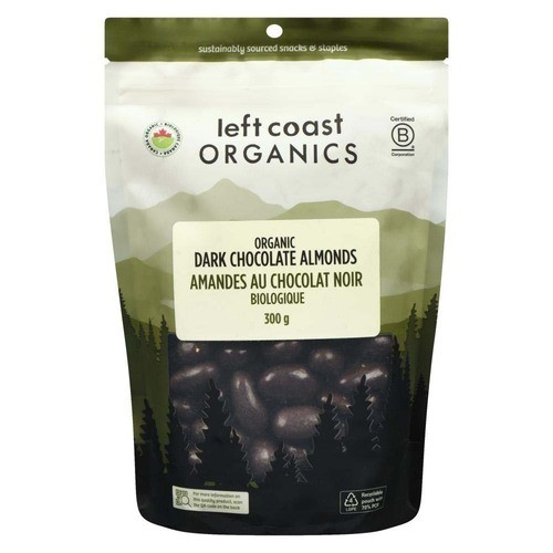 Left Coast Organics Organic Dark Chocolate Almonds 300 g