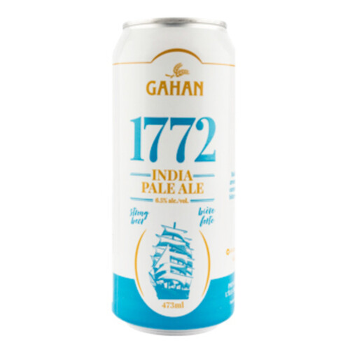 Gahan 1772 IPA Beer 6.5% Alcohol 473 ml (can)