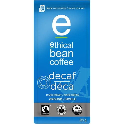 Ethical Bean Organic Ground Coffee Decaf Dark Roast 227 g