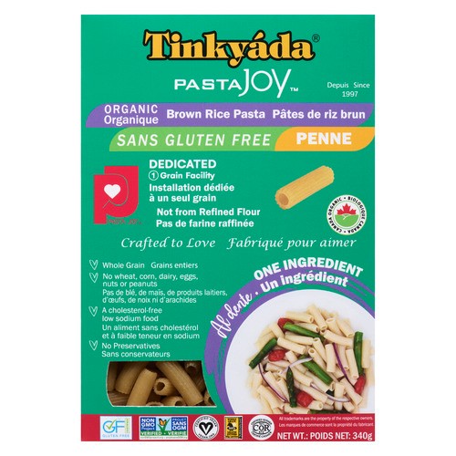 Tinkyáda Organic Gluten-Free Brown Rice Pasta Penne 340 g