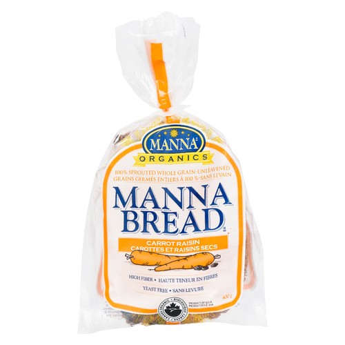 Manna Organic Bread Carrot Raisin 400 g (frozen)