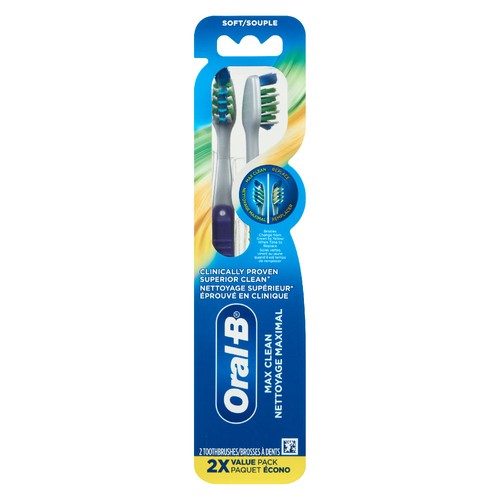Oral-B Manual Toothbrush Max Clean Soft 2 Pack