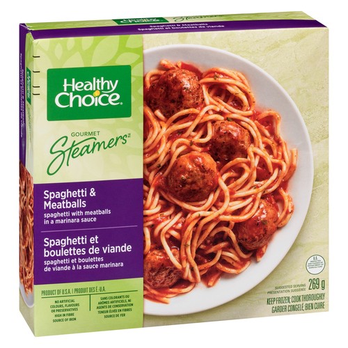 Healthy Choice Gourmet Steamers Spaghetti & Meatballs 269 g