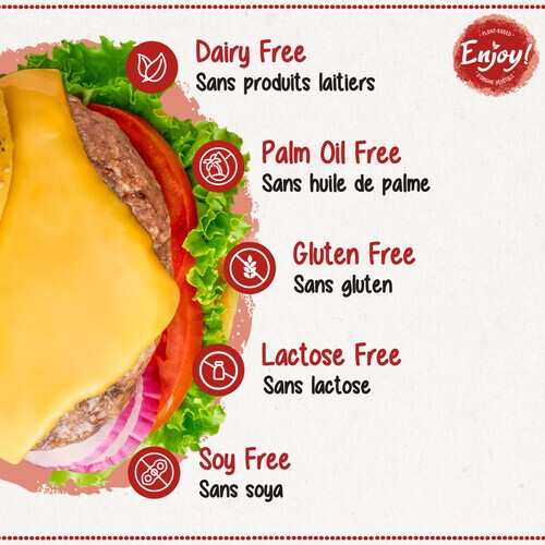 Enjoy Plant Based Sliced Cheese Smoked Cheddar 10 Slices 200 g