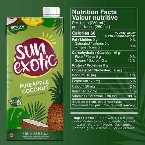 Sun Exotic Juice Pineapple & Coconut 1 L