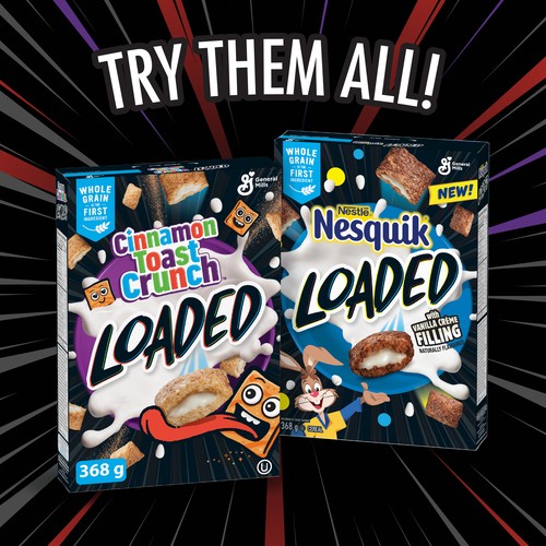 Nestlé Nesquik Loaded Cereal Chocolate With Vanilla Crème 368 g