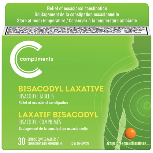 Compliments Bisacodyl Laxative Tablets 30 Count