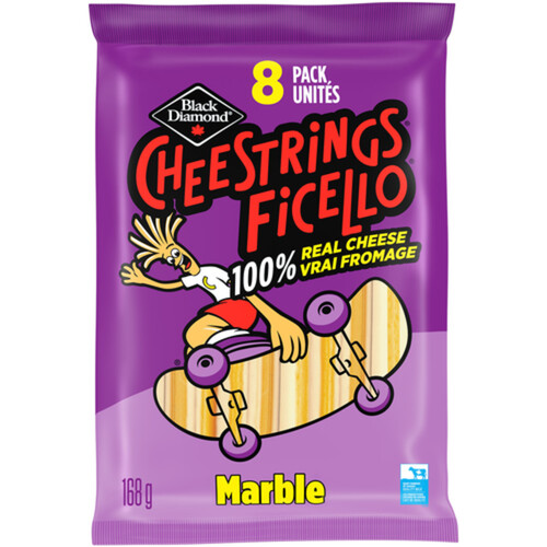 Black Diamond Cheestrings Cheese Snack Marble 8 Pack 168 g