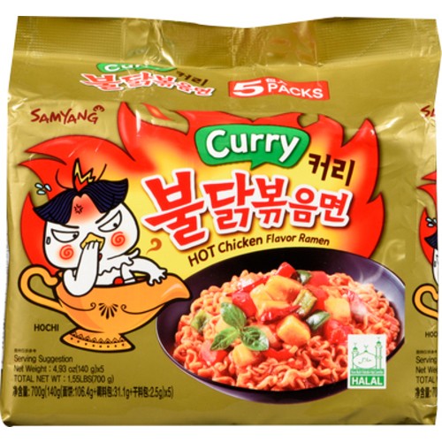 Samyang Ramen Noodle Hot Chicken Curry 5 x 140 g