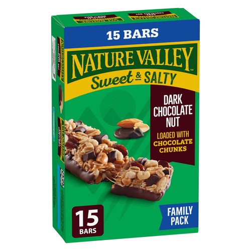 Nature Valley Sweet & Salty Granola Bars Dark Chocolate Nut Family Pack 15 x 35 g