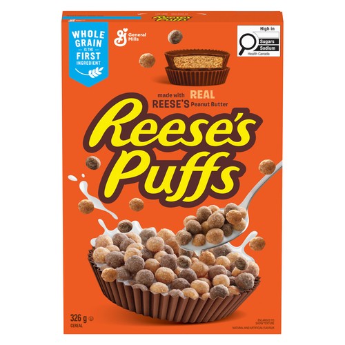 Reese's Puffs Cereal Peanut Butter Chocolate Whole Grains 326 g