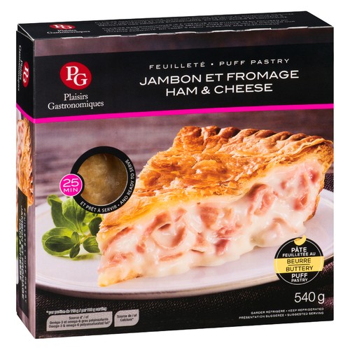 Plaisirs Gastronomiques Puff Pastry Ham And Cheese 540 g