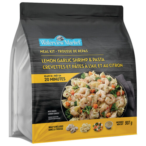 Waterview Market Frozen Meal Kit Lemon Garlic Shrimp And Pasta 907 g