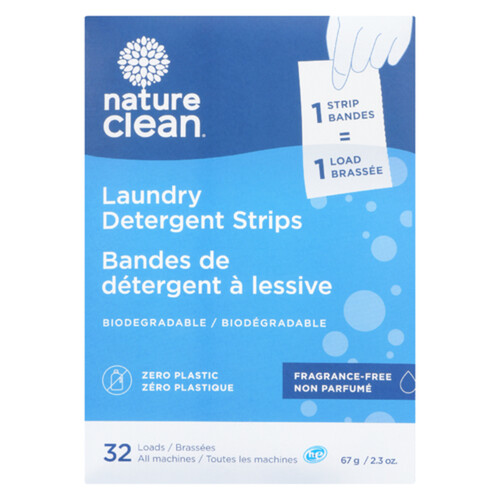 Nature Clean Laundry Detergent Strips 32 Loads