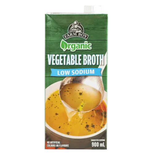 Farm Boy Organic Low Sodium Vegetable Broth 900 ml