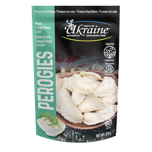 Taste Of Ukraine Frozen Perogies Potato Cottage Cheese & Dill 625 g