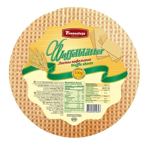 Franzeluta Waffle Sheets Round 100 g