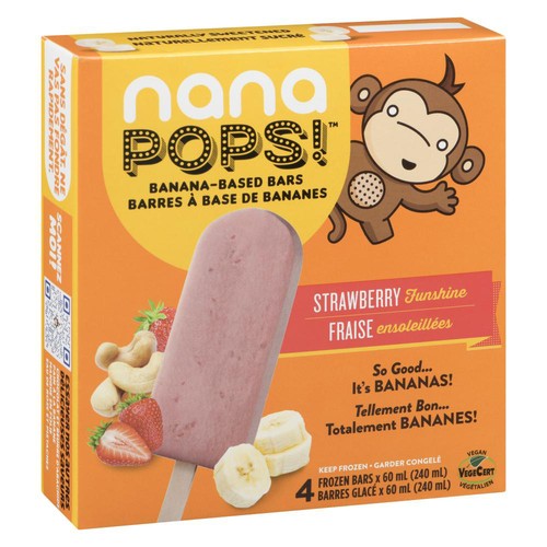 NanaShake Nana Pops Frozen Bars Strawberry Funshine 4 x 60 ml