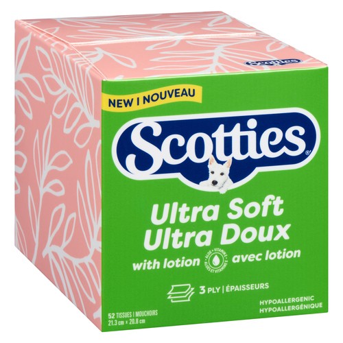 Scotties Facial Tissue Ultra Soft 3-Ply 52 Sheets
