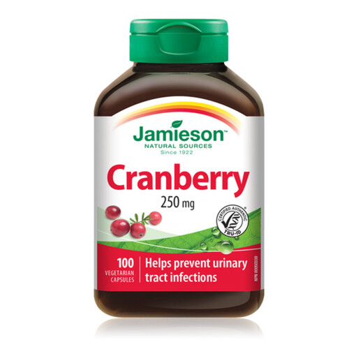 Jamieson Cranberry Complex 250 mg Vegetarian Capsules 100 Count