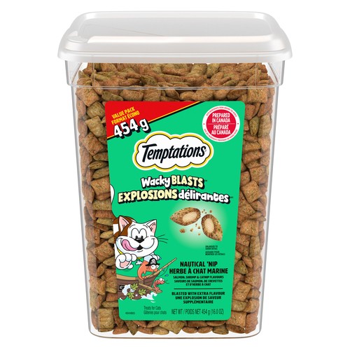 Temptations Wacky Blasts Cat Treats Nautical 'Nip Flavour Value Size 454 g