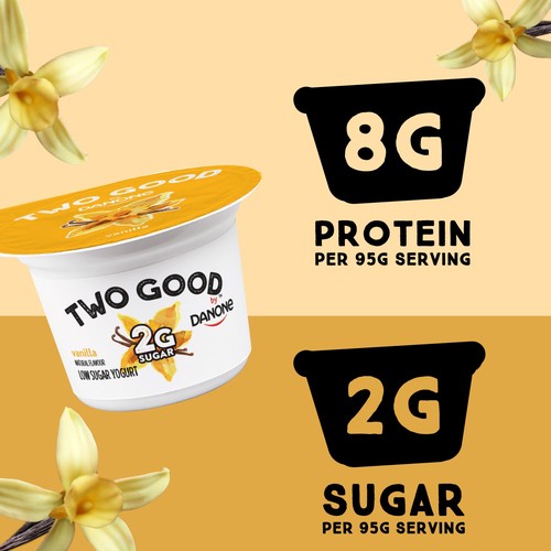 Two Good Low Sugar Yogurt Vanilla 4 x 95 g