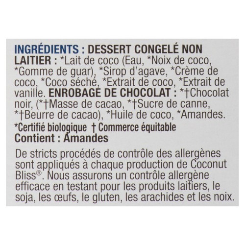 Luna & Larry's Ice Cream Bars Coconut Bliss Chocolate Almond Crunch 3 Pack