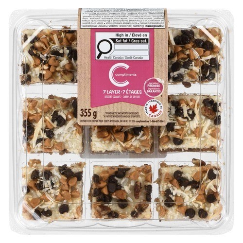 Compliments Dessert Squares 7 Layer 355 g (frozen)