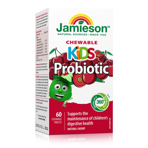 Jamieson Kids Probiotic 5 Billion Supplement Chewable Tablets 60 Count