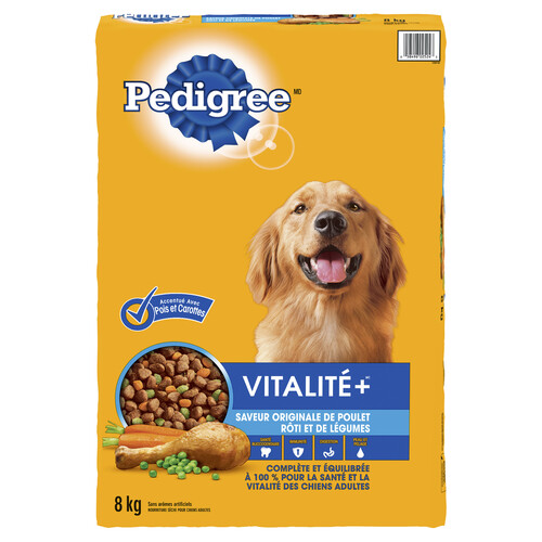 Pedigree Vitality+ Adult Dry Dog Food Roasted Chicken & Vegetable 8 kg