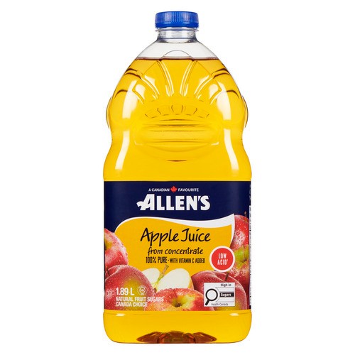 Allen's Juice Pure Apple Low Acid 1.89 L (bottle)