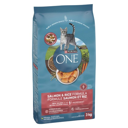 Purina ONE Microbiome Balance Dry Cat Food Salmon & Rice Formula 3 kg