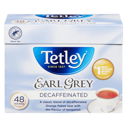 Tetley Decaffeinated Tea Earl Grey 96 g