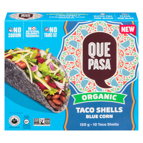 Que Pasa Organic Taco Shells Blue Corn 130 g