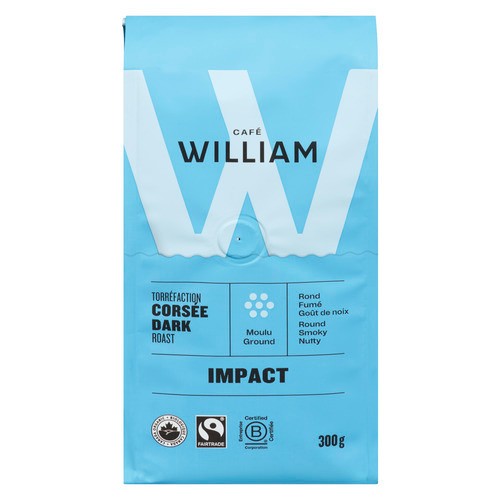 Café William Beans Dark Roast Ground Impact 300 g