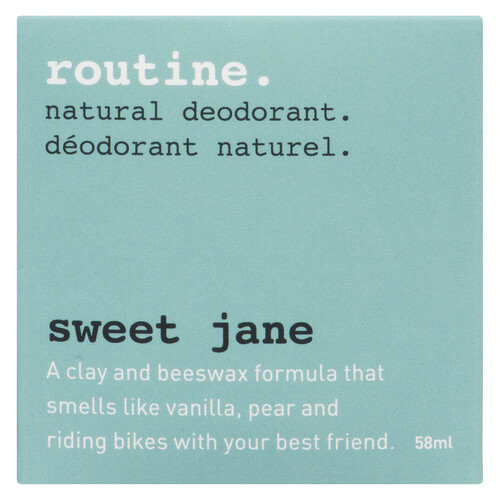 Routine Natural Deodorant Sweet Jane Smell like Vanilla 58 g