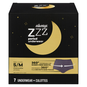 Always ZZZ Disposable Period Underwear Size Small/Medium 7