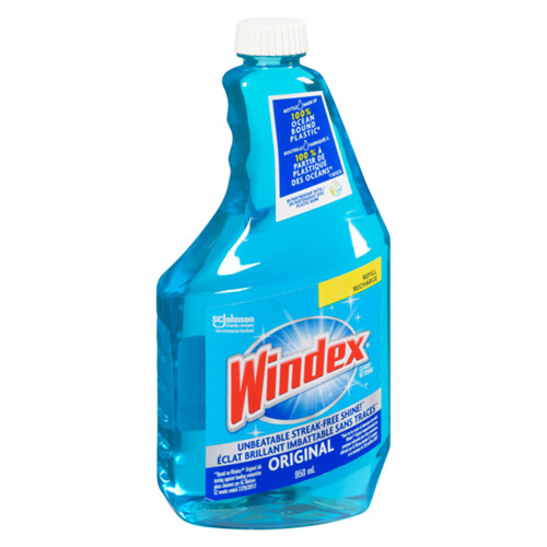 Windex Cleaner Glass & Window Original Blue Refill 950 ml