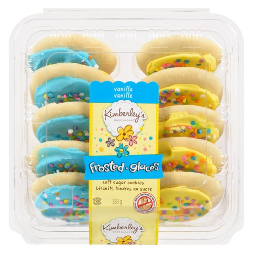 Kimberley's Bakeshoppe Spring Sugar Cookies Frosted Vanilla 383 g (frozen)