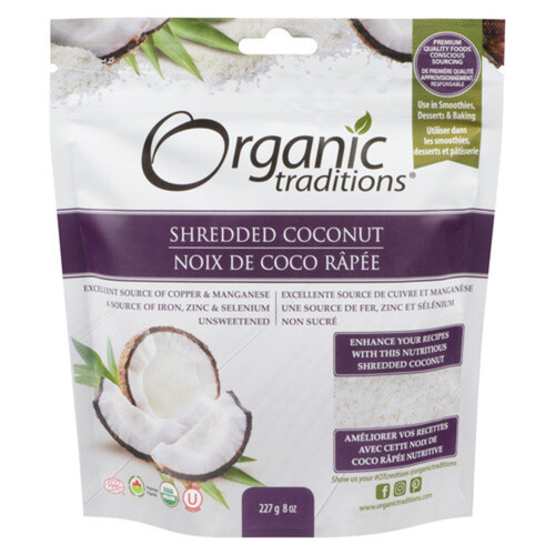 Organic Traditions Organic Shredded Coconut 227 g