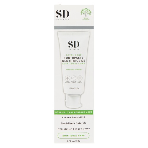 Spa Dent Naturals Dentifrice de soin total care menthe 190 g