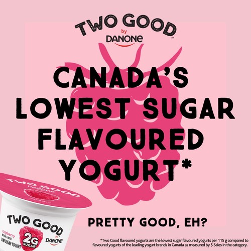 Two Good Low Sugar Yogurt Raspberry 4 x 95 g