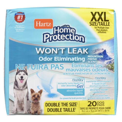 Hartz Home Protection Dog Training Pads Mountain Fresh Scent XXL 20 Count
