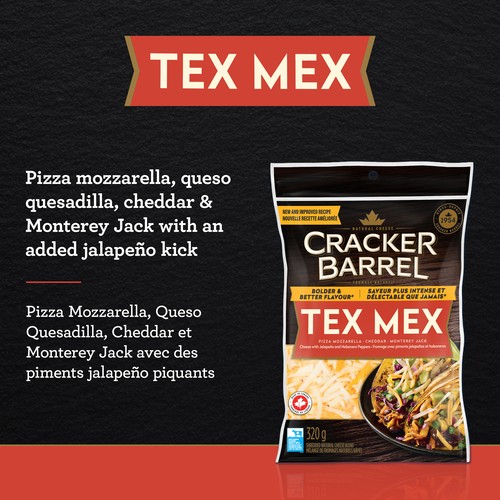 Cracker Barrel Shredded Cheese Tex Mex 320 g