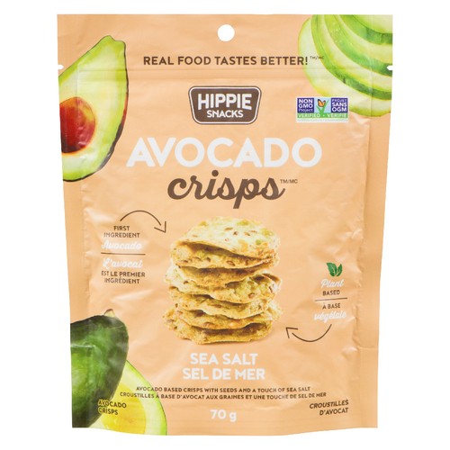 Hippie Snacks Avocado Crisps Sea Salt 70 g