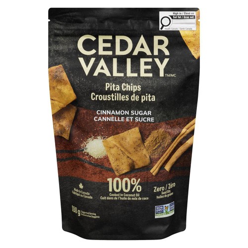Cedar Valley Selections Pita Chips Cinnamon Sugar 180 g