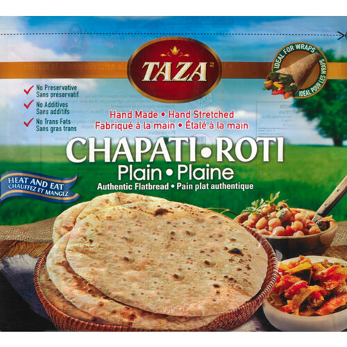 Taza Hand Made Chapati 5 Count 275 g (frozen)