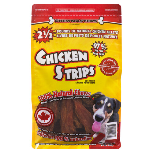 Chewmasters Dog Treats Chicken Strips 1.13 kg