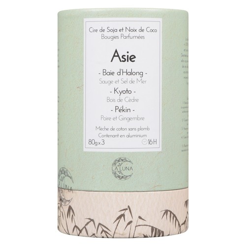 La Luna Candles Asia Scented 3 x 80 g Pack